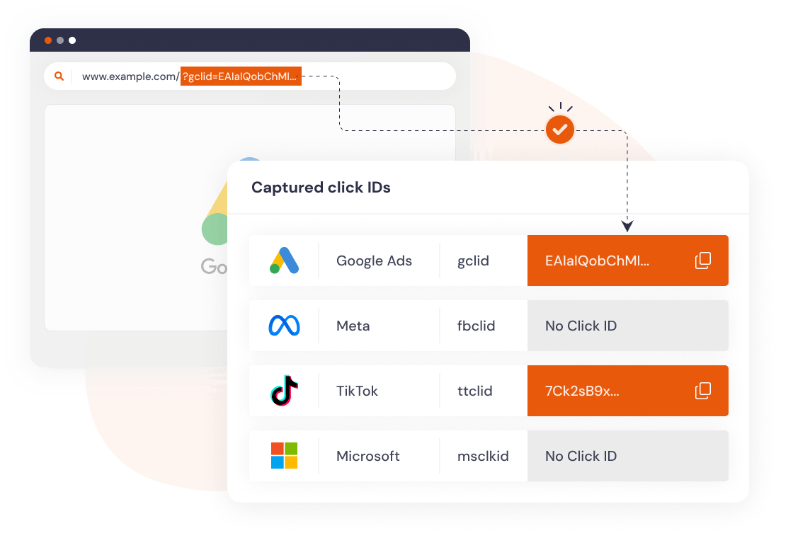 Click ID capture fields