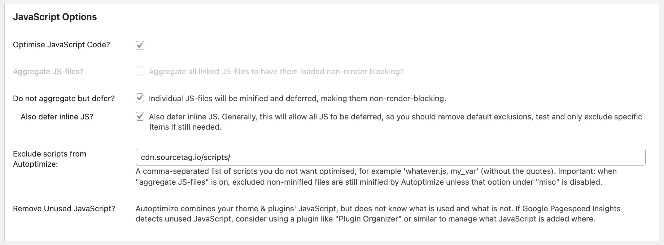 Delay JavaScript execution in Autoptimize